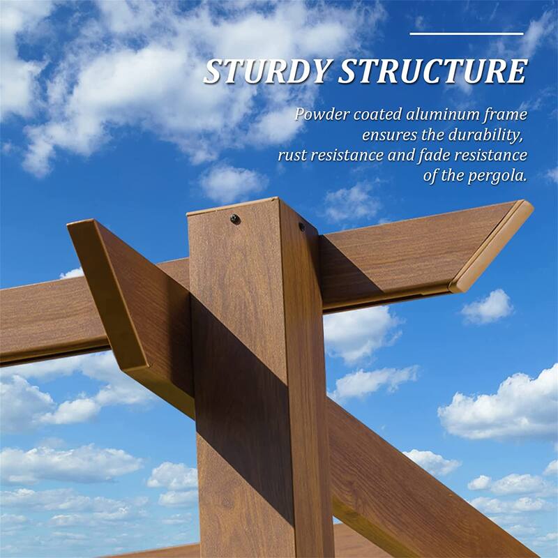 Outdoor Retractable Pergola with Weather-Resistant Canopy, Aluminum Gazebo for Patio, Backyard, Garden