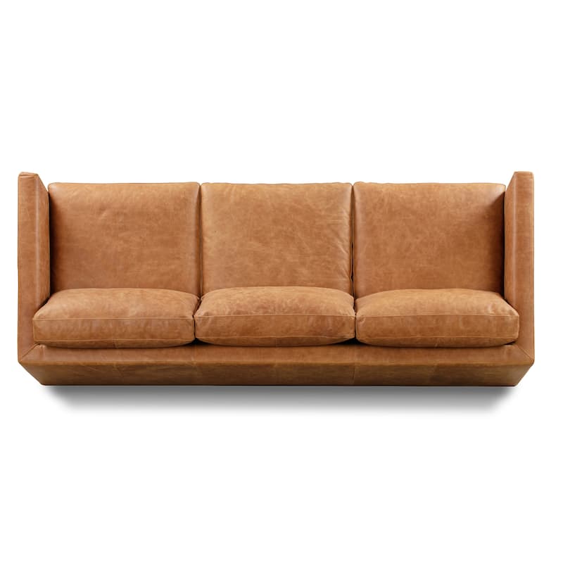 Poly & Bark Nolita 85" Sofa - Full Grain Genuine Italian Leather