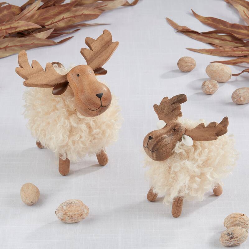 Rustic Standing Moose Figurine