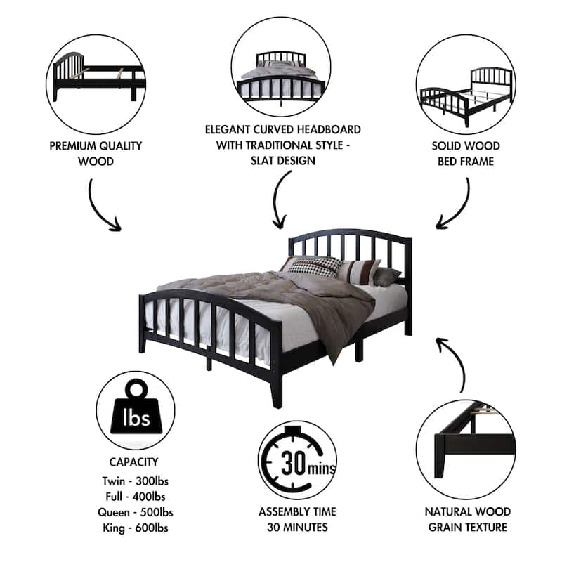 Clayfell Nogales Wood Panel Bed