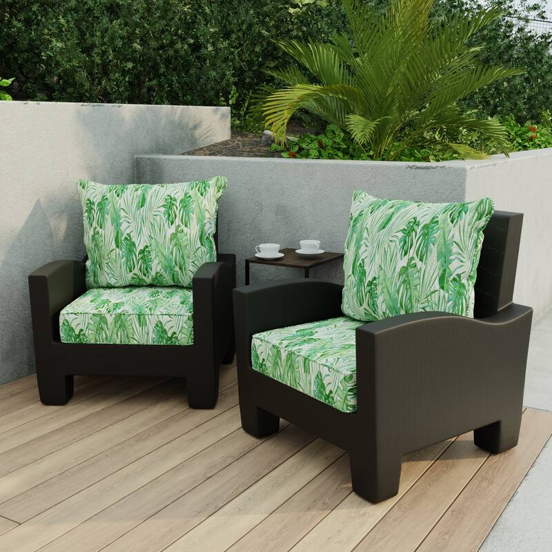 24" x 47" Outdoor Deep Seat Cushion Set with Welt - 46.5'' L x 24'' W x 6'' H - Bryann Tortoise