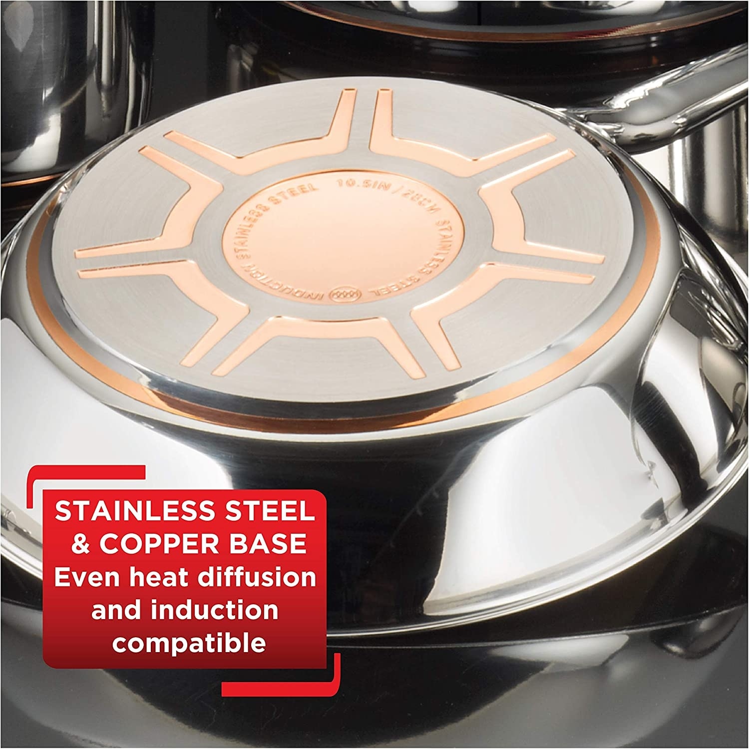 Ultimate Stainless Steel and Copper Cookware Set 13 PIece Induction Pots  and Pans, Dishwasher Safe Silver - Bed Bath & Beyond - 37523185