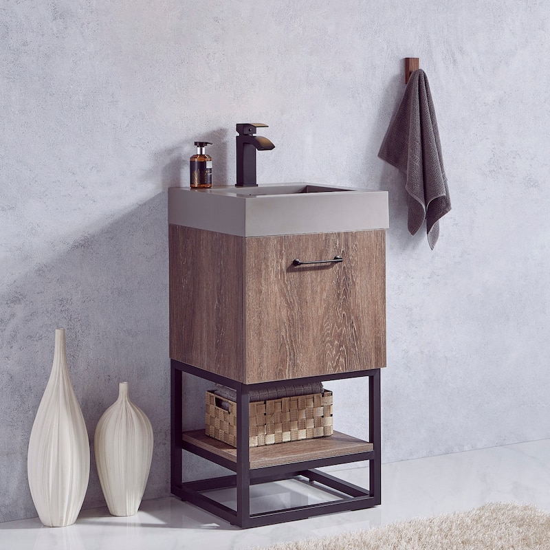 Miseno MV789018B-NM Alistair 18" Free Standing Single Basin Vanity Set