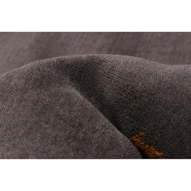 Kashkuli Gabbeh Grey Rug 7'8" x 10'9" - 7'8 x 10'9