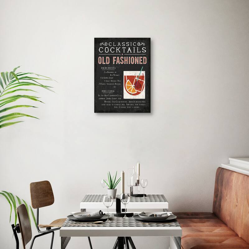 Classic Cocktails Old Fashioned Canvas Art Print