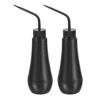 2pcs Squeeze Washing Bottle, 250mL Succulent Watering Irrigation Spout, Black