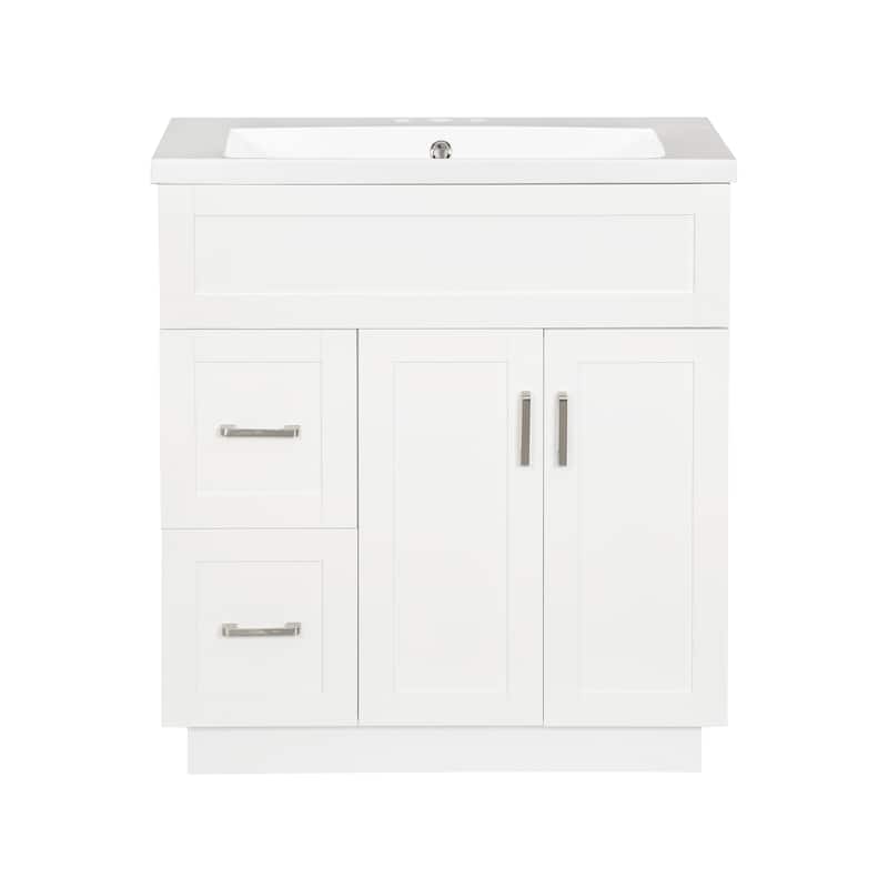 30" Bathroom Vanity Set / 60" Double Bathroom Vanities with SMC Resin Sinks