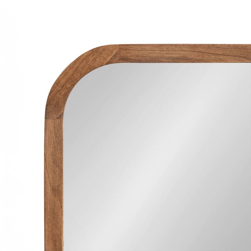 Kate and Laurel Hutton Wood Framed Radius Rectangle Mirror