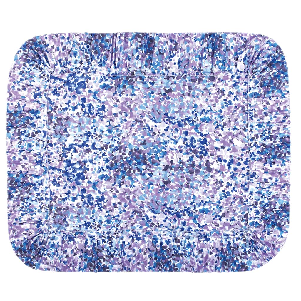 Monet Watercolor Inspired Plisse Ruffled Edge Pillow Sham