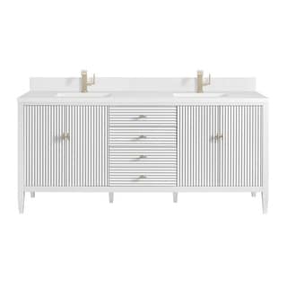 Portland 60" Double Bathroom Vanity In Whitewashed Walnut