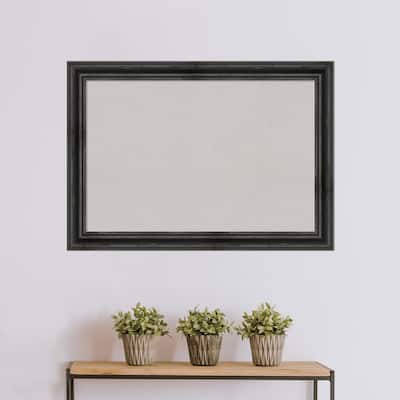 Romano Silver Wood Framed Grey Corkboard Bulletin Board - Board Size 28x20