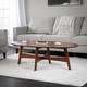 preview thumbnail 1 of 8, SEI Furniture Rhoda Mid Century Modern Oval Wood Coffee Table Brown