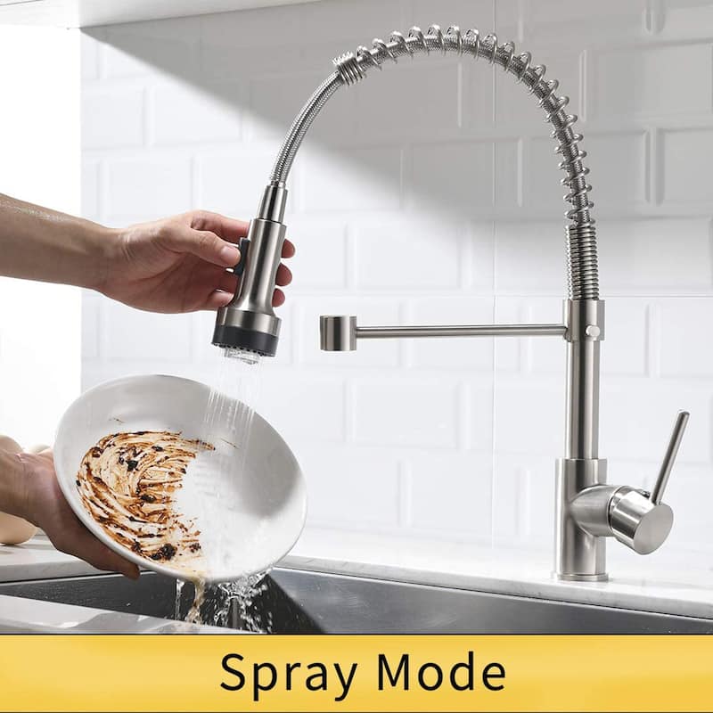 Kitchen Faucet w/ Pull Down Sprayer Single Handle Kitchen Sink Faucet