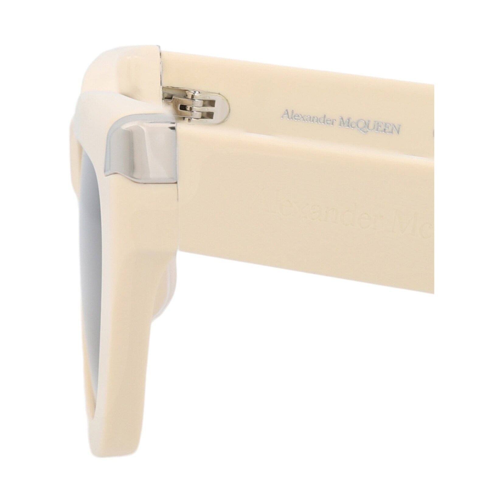 Alexander McQueen ivory Cat-Eye Sunglasses Alexander McQueen AM0442S 004 Sunglasses Shiny Ivory - eye  main image 3