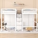 preview thumbnail 12 of 20, Multifunctional Design Loft Bed with Wardrobes and Staircase, Sturdy Construction, Twin Size White