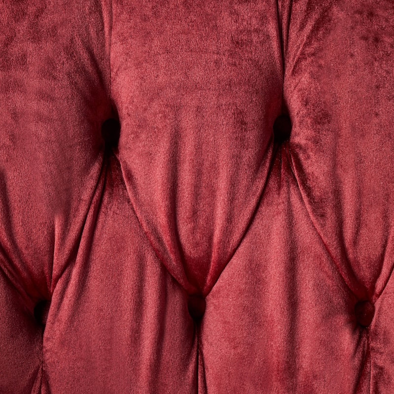 Milani Velvet Tufted Scroll Arm Loveseat by Christopher Knight Home