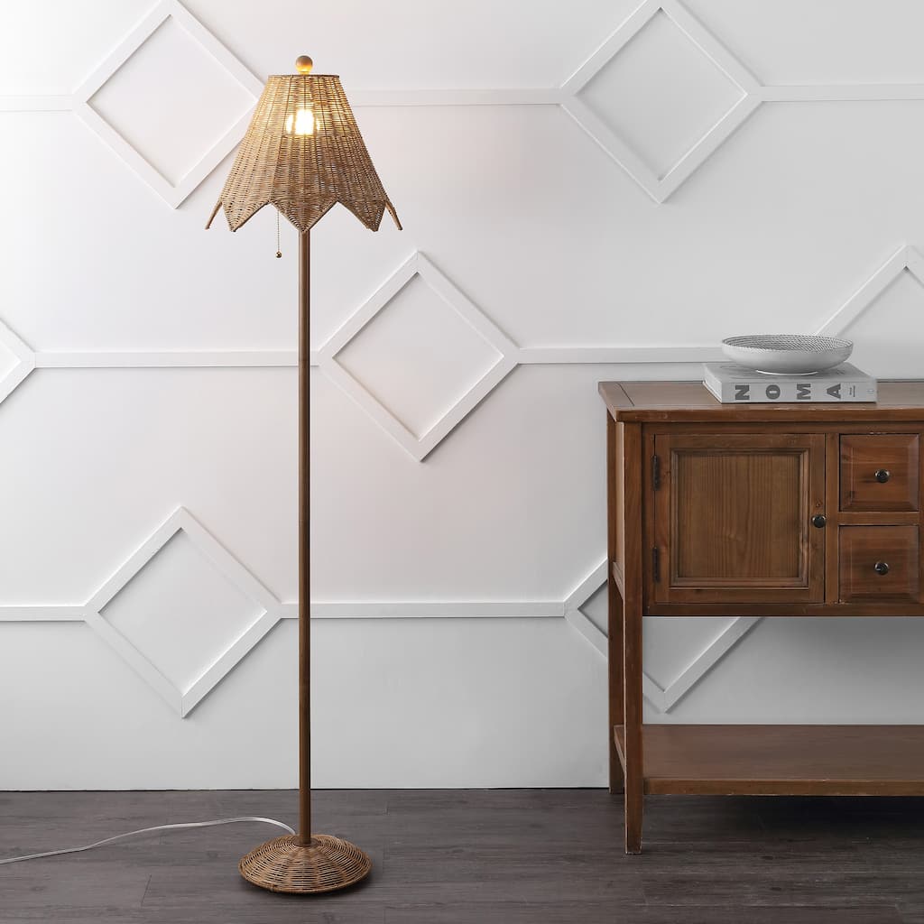 Tybee 60.5" Scalloped LED Floor Lamp, By JONATHAN Y