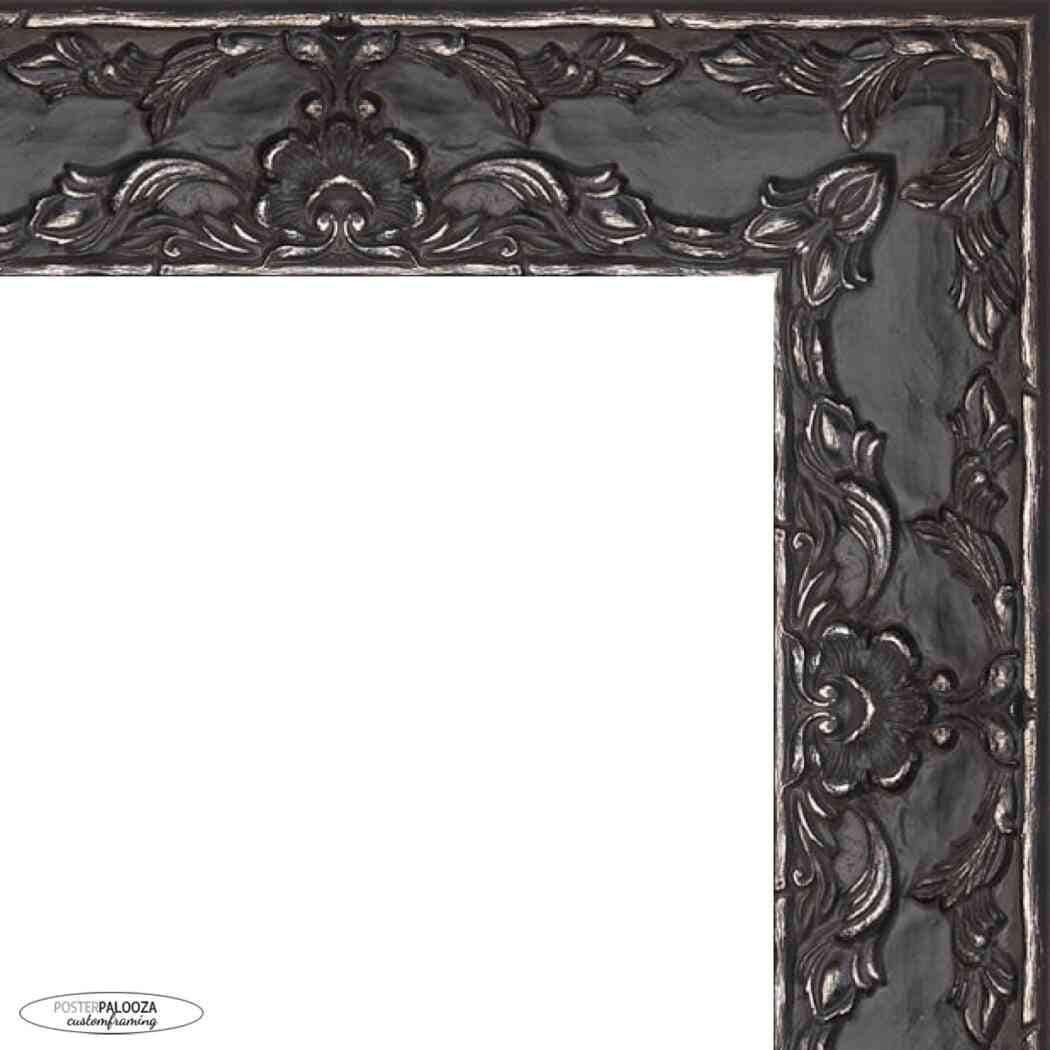 22x18 Traditional Pewter Complete Wood Picture Frame with UV Acrylic, Foam Board Backing, & Hardware