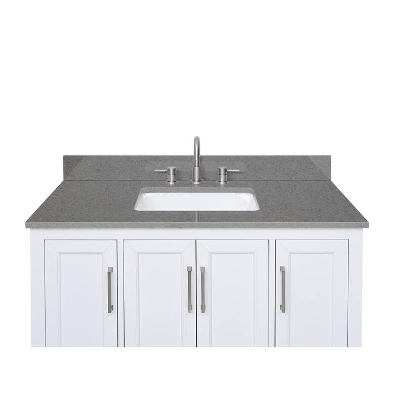 Avanity Quartz Vanity Top with Rectangular Undermount Sinks