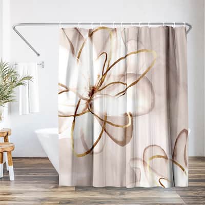 71" x 74" Shower Curtain, Transparent Beauty I by PI Creative Art