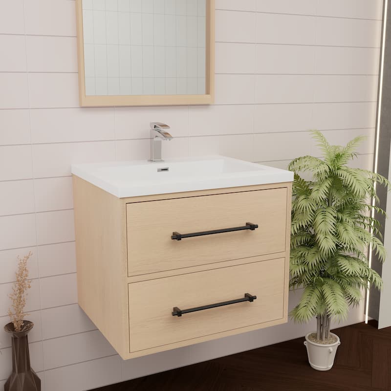 Victoria 24'' Wall-mounted Vanity with Reinforced Acrylic Sink - 23.5