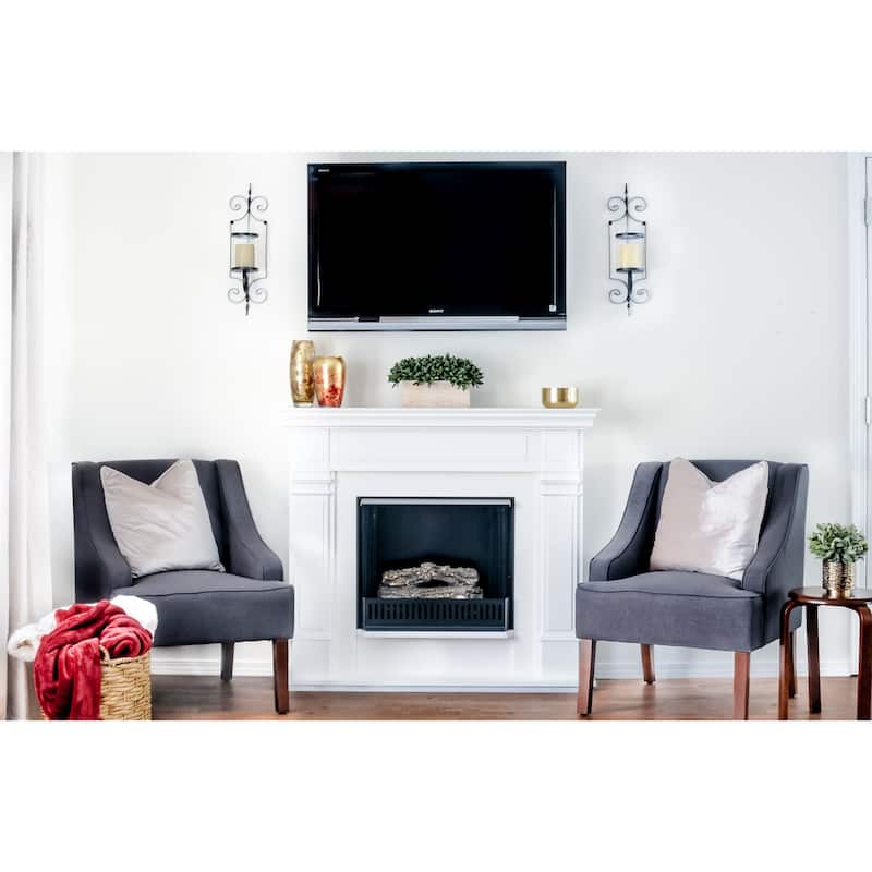 Porch & Den Lyric Velvet Arm Accent Chair