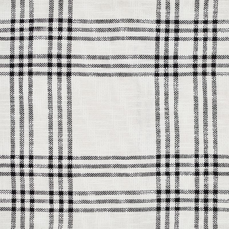 Black Plaid Panel Set of 2 84x40