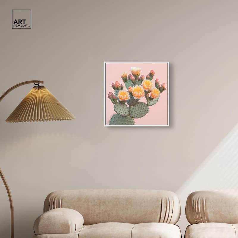 Pink and Prickly Canvas by Art Remedy