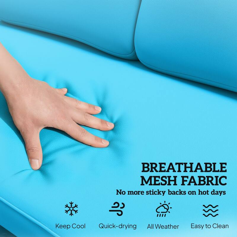 Outsunny Outdoor Glider Bench, 2-Person Patio Rocker Loveseat with Tufted Cushions, Steel Frame for Porch, Garden Backyard, Gray