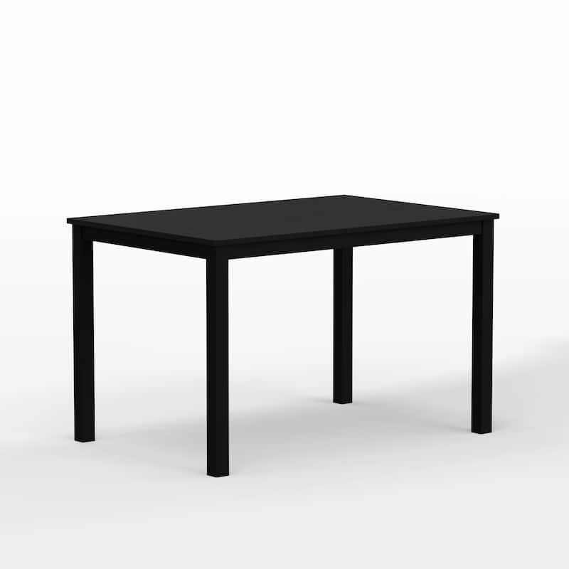 3-Piece Dining Set, 48" Rectangle Wood Table and Double X-Back Chairs