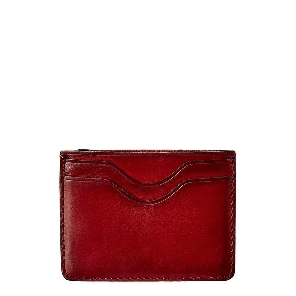 red leather card case