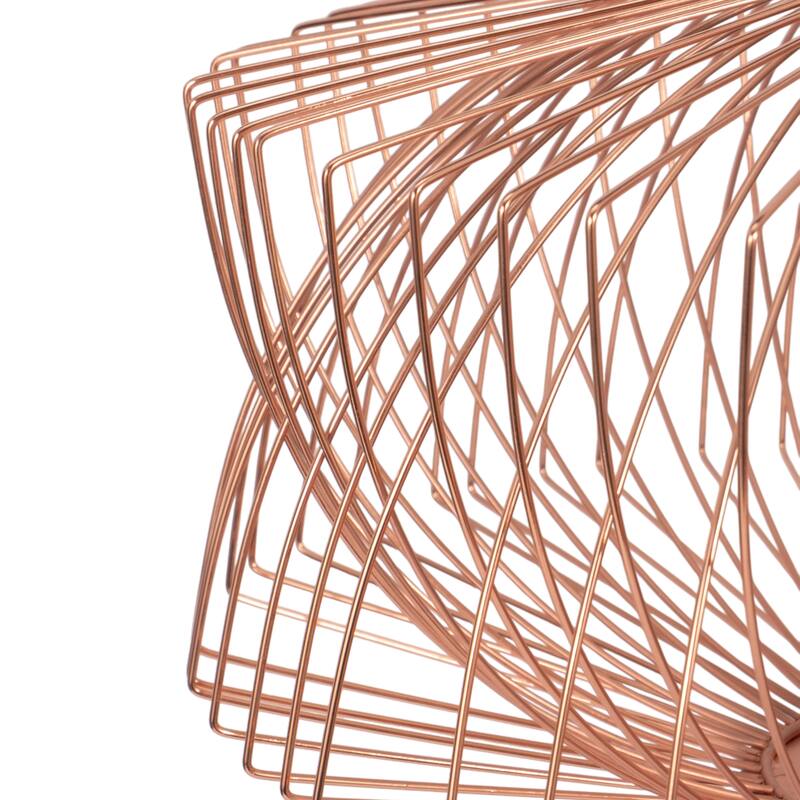 Sagebrook Home Rose Gold Modern Glam Metal Table Lamp, 28 Inch - 18" x 18" x 28"