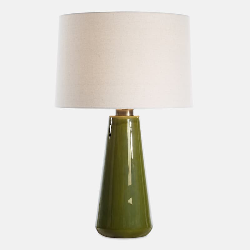 Glaze Table Lamp with Tapered Shade - 28.75" - Green