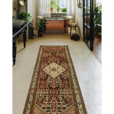 Fine Vintage Distressed Radeyah Charcoal/Ivory Runner - 2'4" x 10'3"