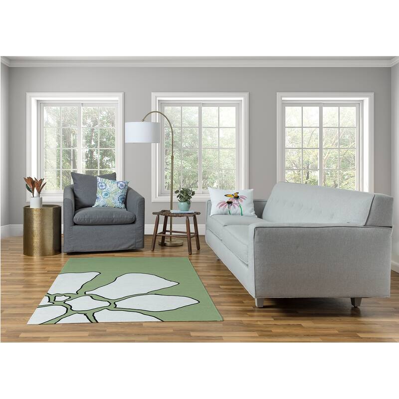 Petal Lines Spring Chenille Rug