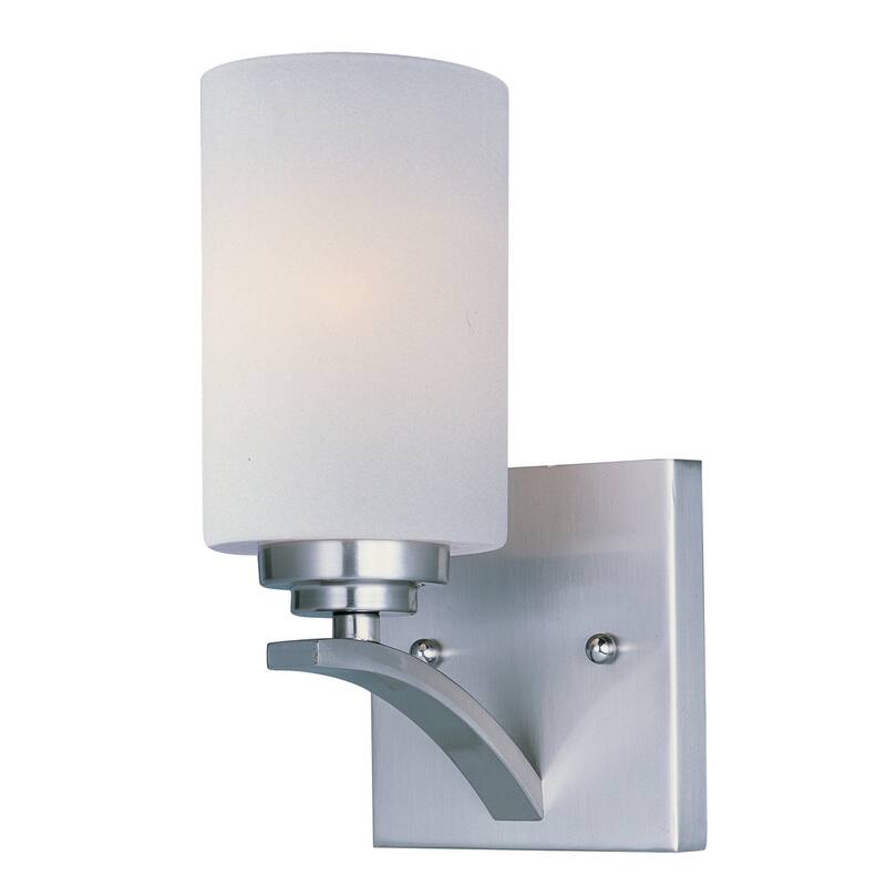 Maxim 1 Light 9" Tall Wall Sconce from the Deven Collection - Satin Nickel