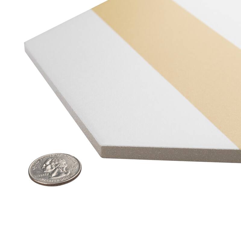 Merola Tile Porto Capri Hex Dandelion 8-5/8" x 9-7/8" Porcelain Floor and Wall Tile