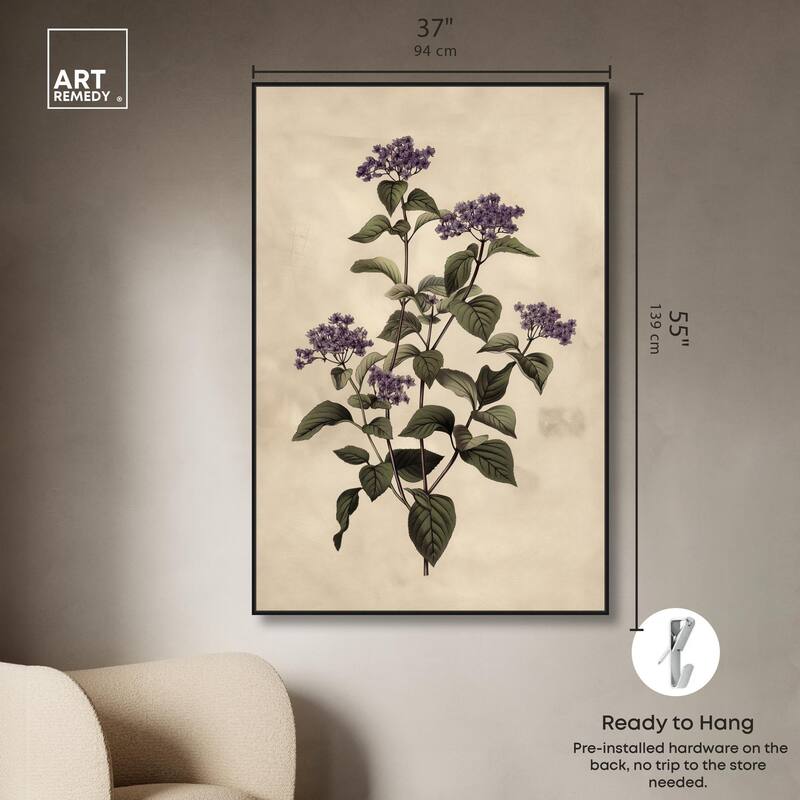 Purple Hydrangea Canvas by Art Remedy