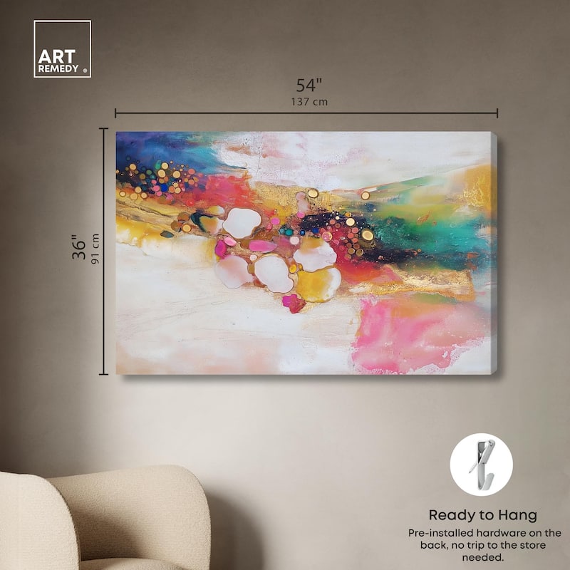 Vibrant Dabs II Canvas by Art Remedy, Gallery Wrapped