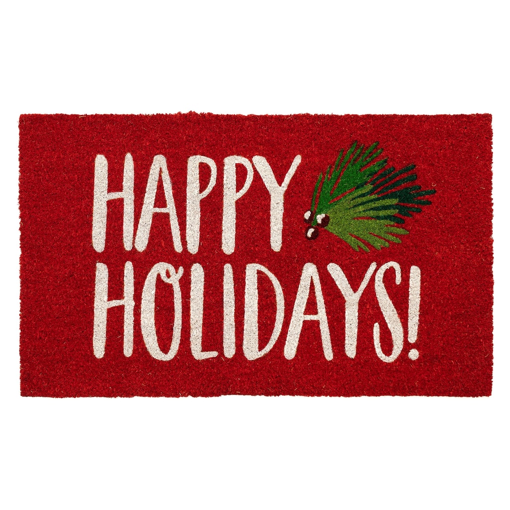 Liora Manne Natura Happy Holidays Holly Outdoor Mat