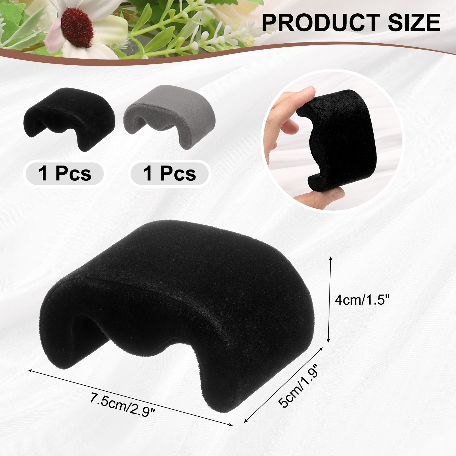 Watch Case Pillows, m Shaped Watch Display Pillow Velvet Watch Cushion Replacement for Watch Bracelet Display Storage