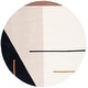 preview thumbnail 6 of 17, SAFAVIEH Handmade Fifth Avenue Siety Mid-Century Modern Wool Rug 3' Round - Ivory/Black - Round