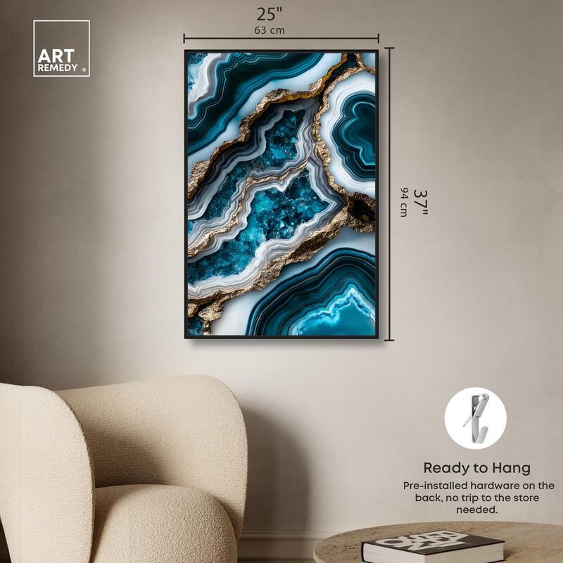 Teal Tides Treasure II Canvas by Art Remedy