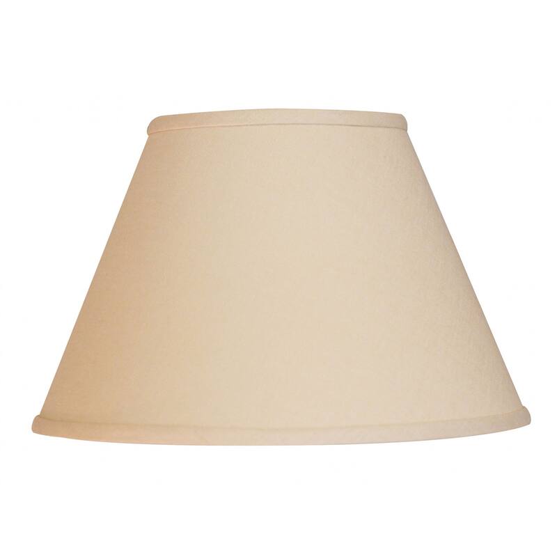 12" Parchment Biege Premium Empire Slanted Linen Lampshade - 12" L x 12" W x 8" H - Beige - 12" L x 12" W x 8" H