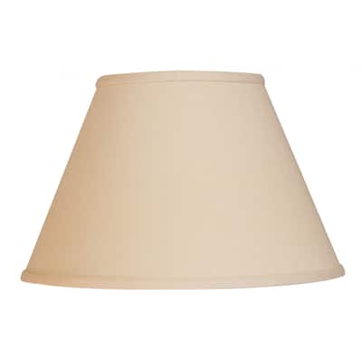 12" Parchment Biege Premium Empire Slanted Linen Lampshade - 12" L x 12" W x 8" H