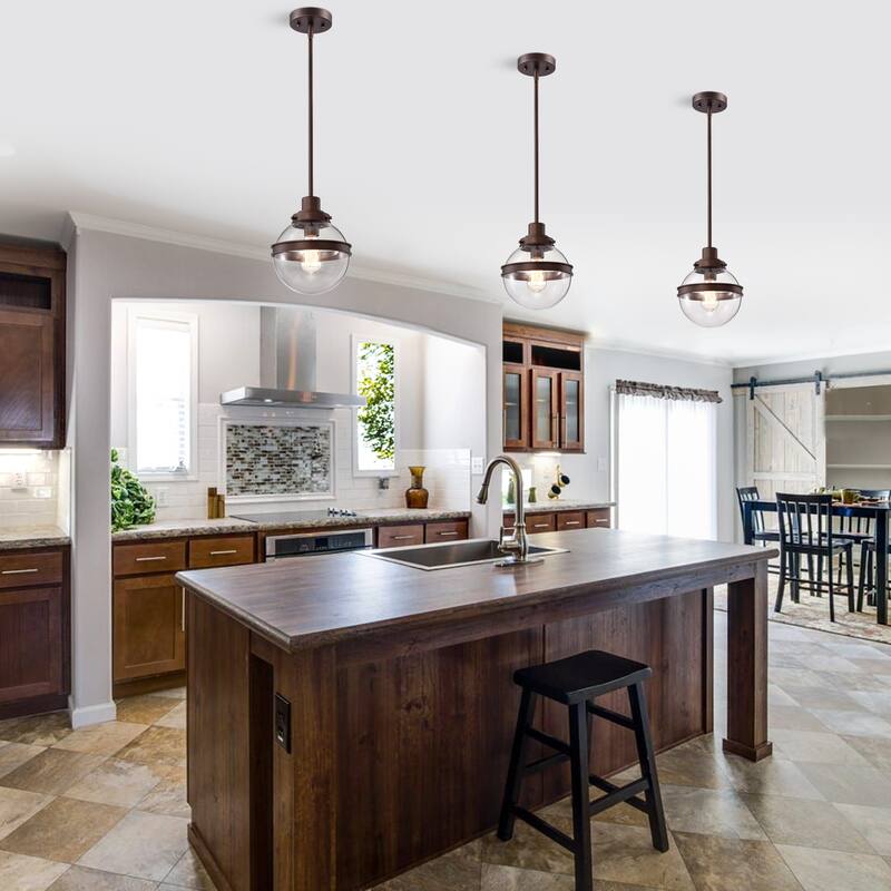1-light Oil Rubbed Bronze Hanging Pendant