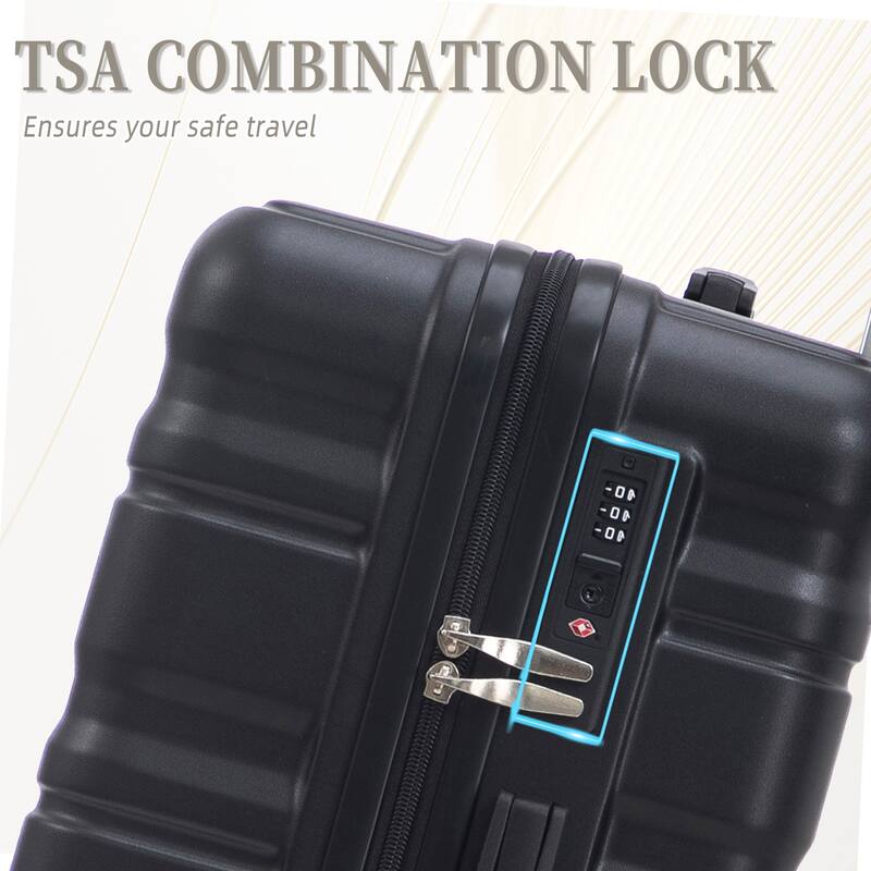 Luggage Sets 3 Piece Suitcases with Wheels, Suitcase Set ABS Hard Case Luggage with TSA Combination Lock, for Men and Women