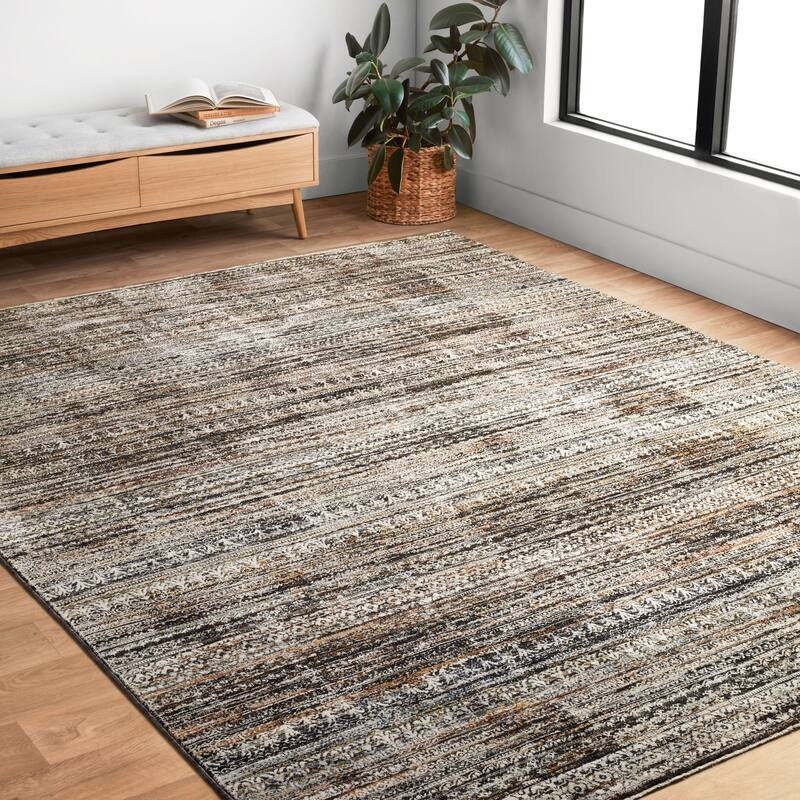 Alexander Home Morisa Collection Traditional Inspired Area Rug - 2' 10" x 12' 6" - Grey/ Multi - Runner