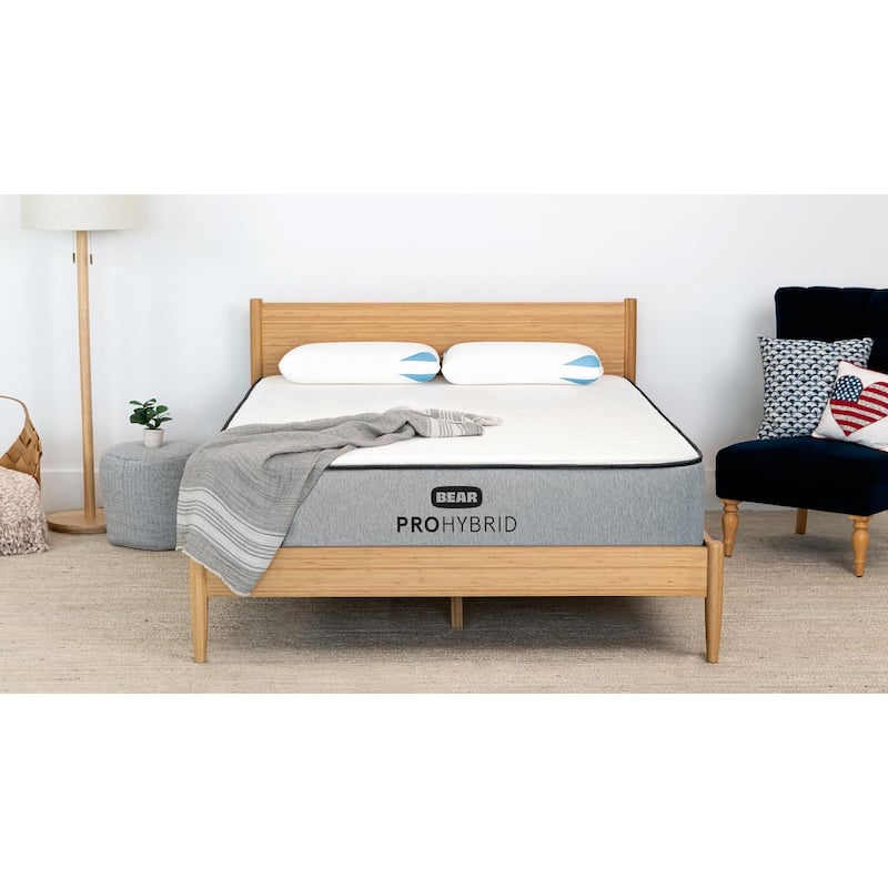 Bear Pro Hybrid Mattress with Cloud Pillow Top and 2 Free Pillows