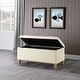 preview thumbnail 13 of 15, HomePop Sherpa Upholstered Storage Bench - Cream